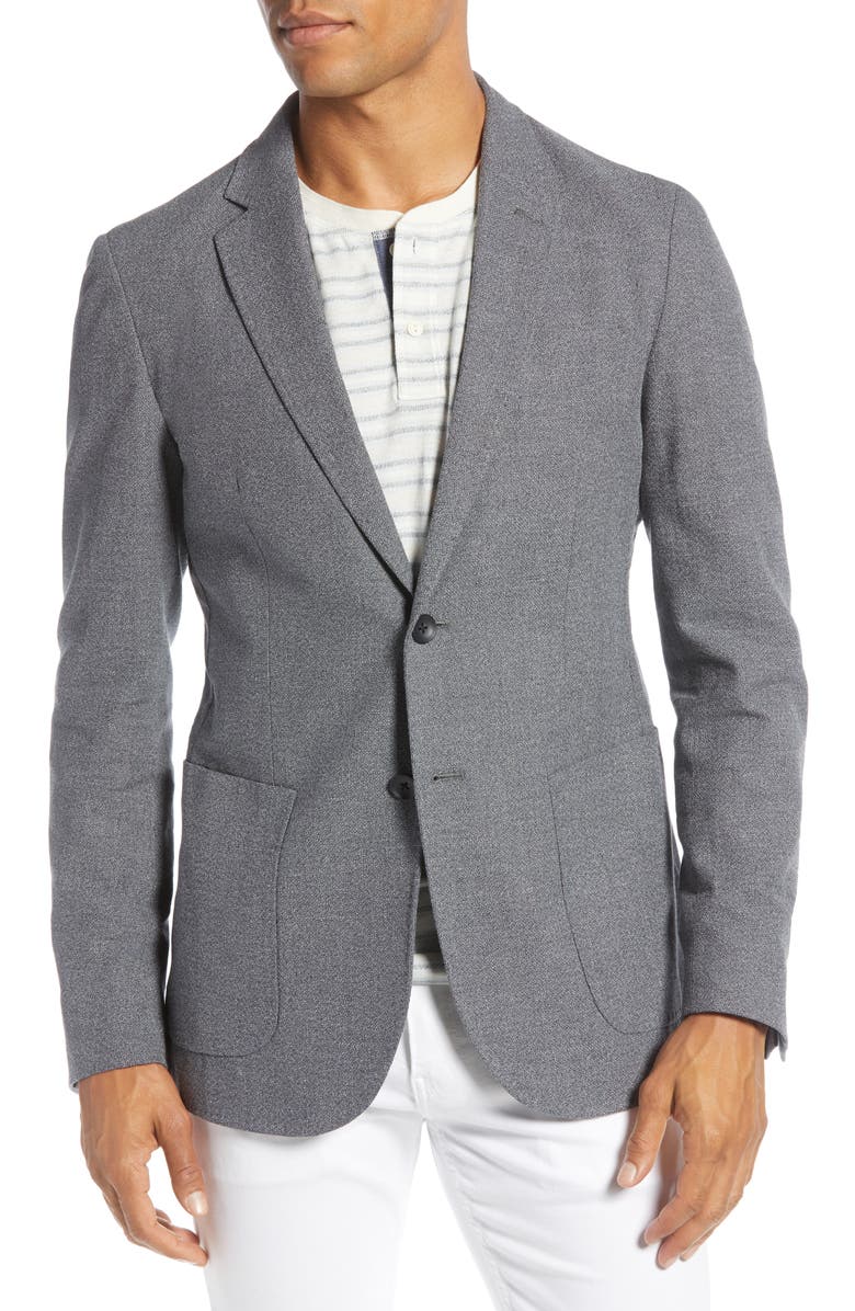1901 Extra Slim Fit Mélange Cotton & Linen Sport Coat, Alternate, color, 