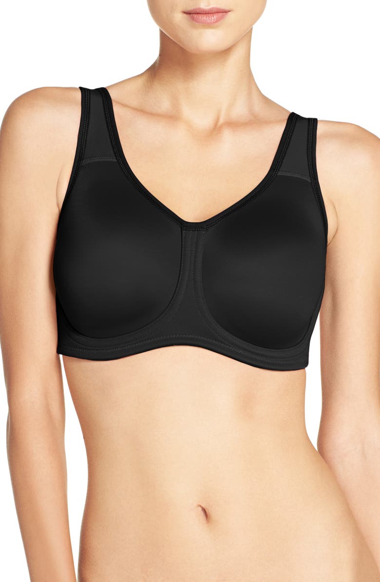 Wacoal Simone Seamless Underwire Sports Bra, Main, color, Black