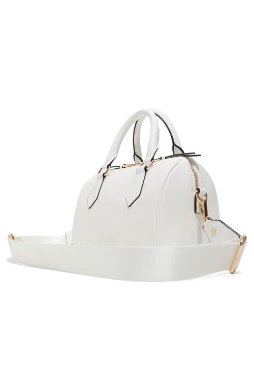 Aldo Guinevereex Faux Leather Barrel Bag In White