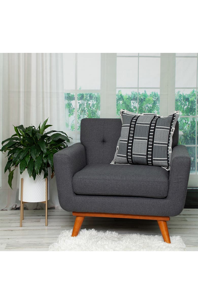 PARKLAND COLLECTION Tamara Transitional Black Throw Pillow, Alternate, color, Black