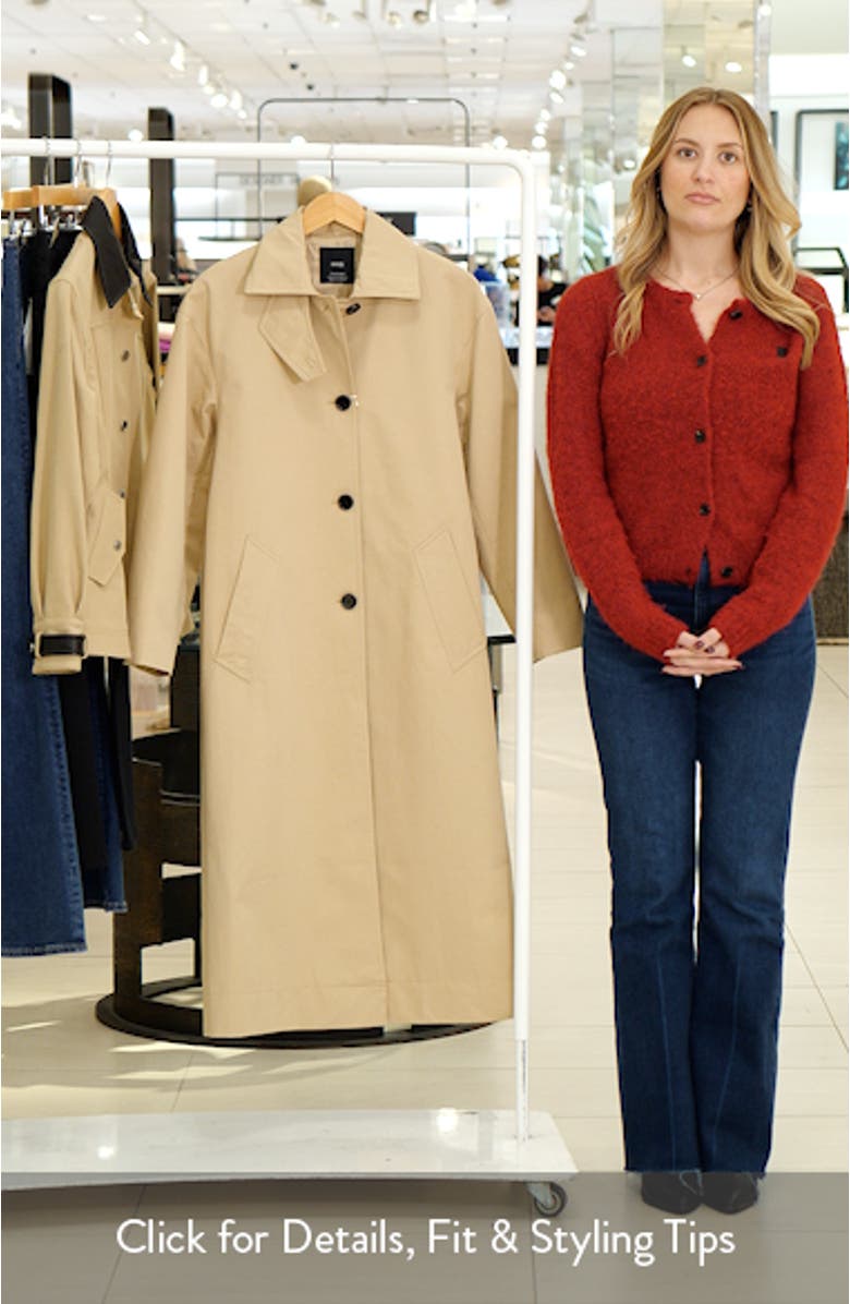 Belted Water Repellent Long Trench Coat, sales video thumbnail