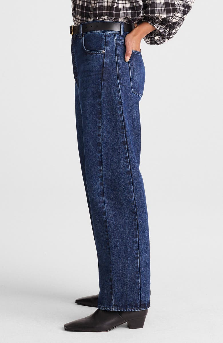 Madewell Curvy Pieced Barrel Jeans, Alternate, color, Mckinney Wash