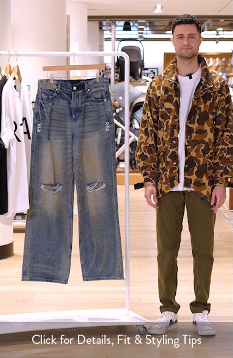 Franco Ripped Wide Leg Jeans, sales video thumbnail