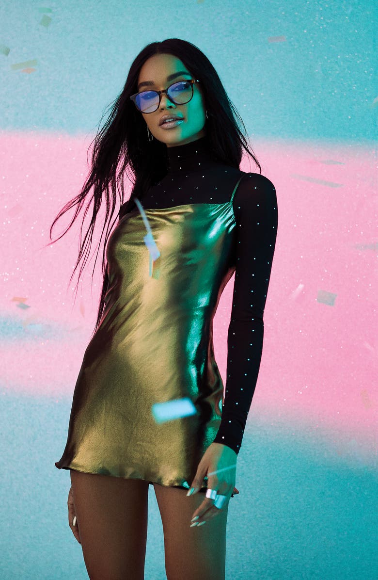 QUAY Australia Blueprint 48mm Blue Light Filtering Glasses, Alternate, color,