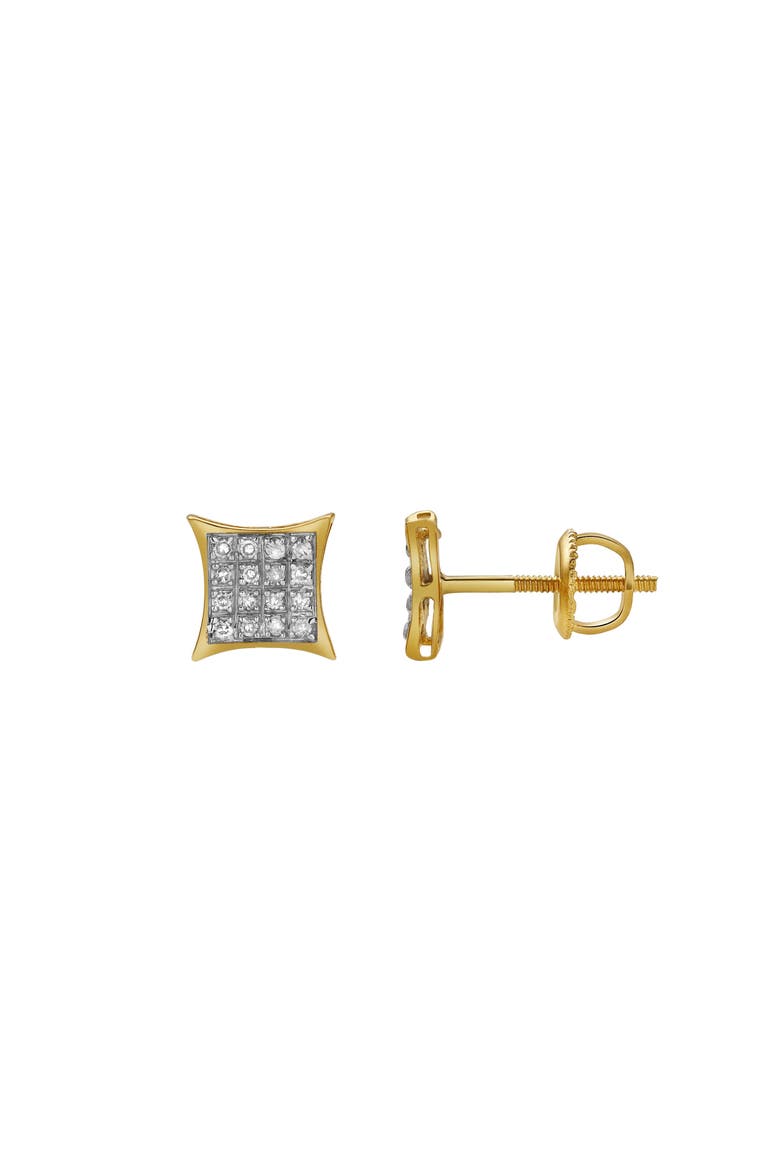 Imprevisto 10K Yellow Gold Diamond Unisex Earrings - 0.1 Cts, Main, color, 10K Yellow Gold