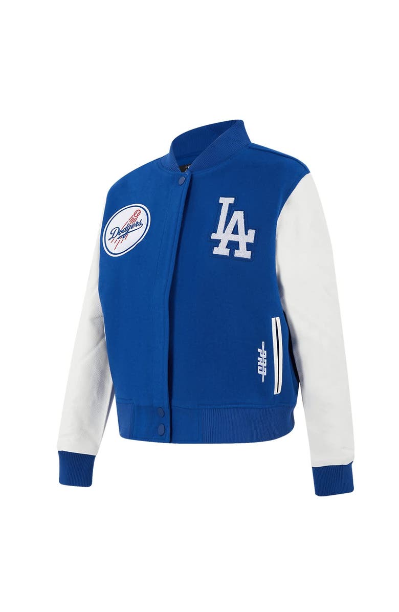 PRO STANDARD Women's Pro Standard  Royal Los Angeles Dodgers Game Day Classics Wool Full-Zip Varsity Jacket, Alternate, color, 