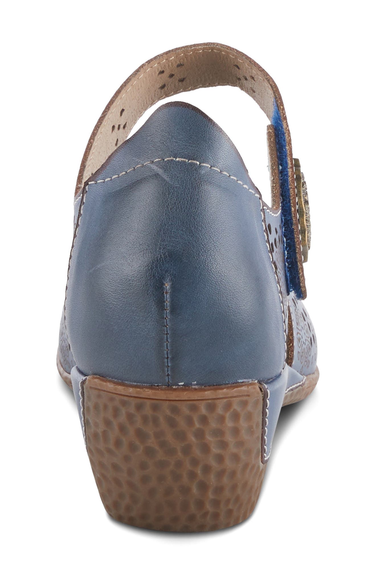 L'Artiste by Spring Step Americana Ankle Strap Clog, Alternate, color, Navy