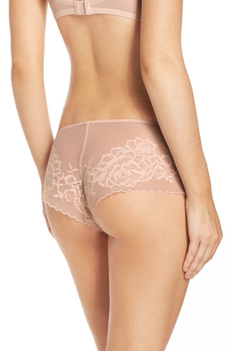Natori Flora Boyshorts, Alternate, color, Cameo Rose
