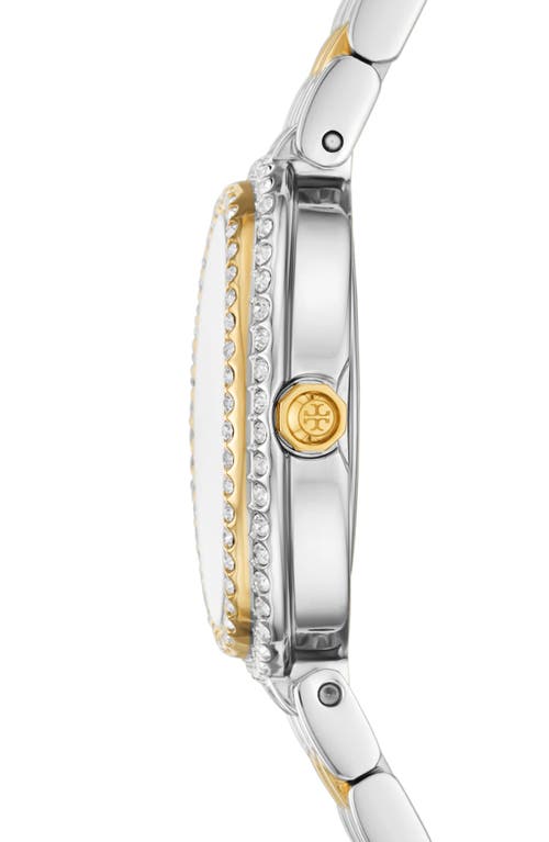 Tory Burch Women's The Oval Two-tone Stainless Steel Bracelet Watch 28mm In Two Tone