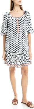 MAX STUDIO Puff Sleeve Tunic Dress