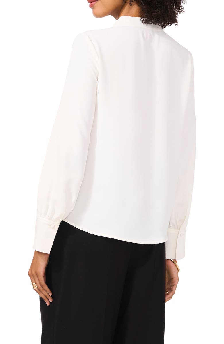 Vince Camuto Bishop Sleeve Crepe Top, Alternate, color, 