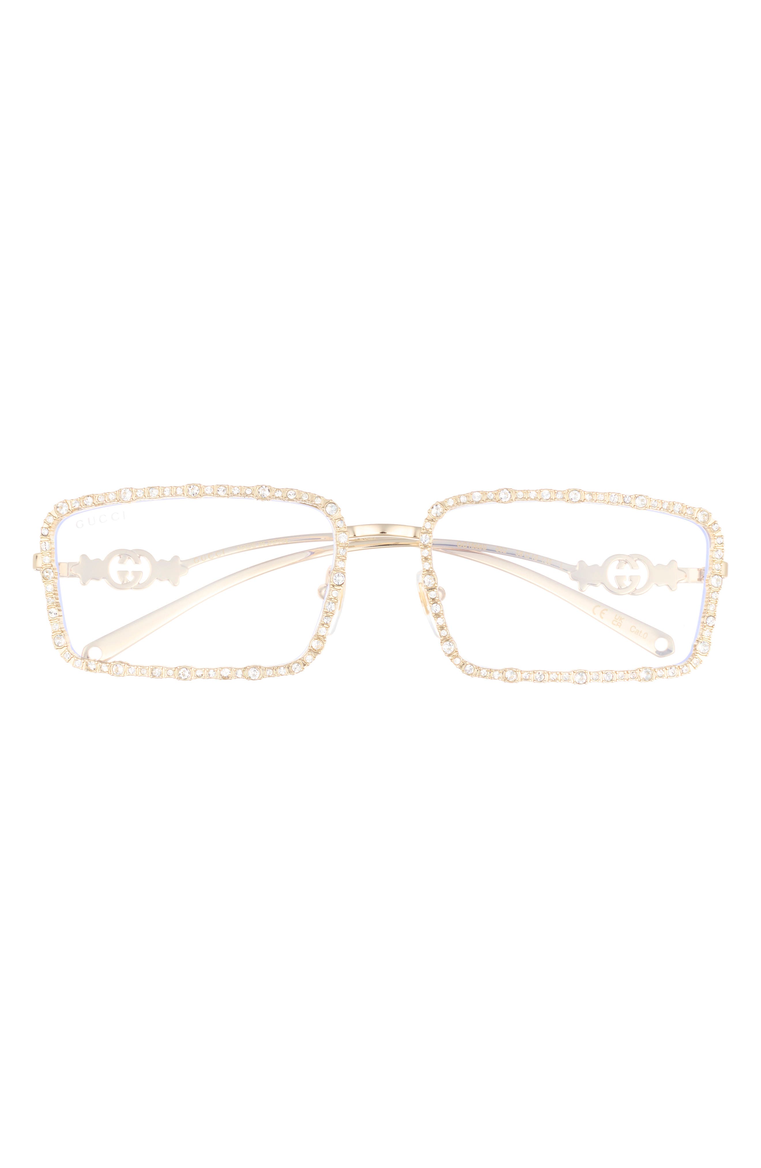 Gucci 58mm Rectangular Sunglasses