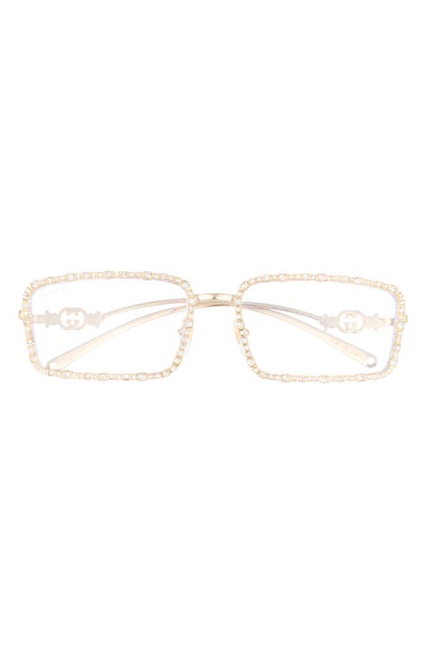 58mm Rectangular Sunglasses