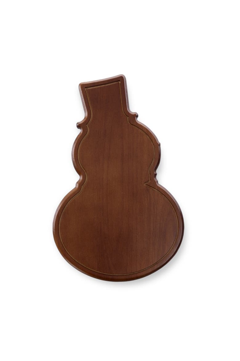 Reversible Snowman Sectioned Serving Tray with Knife, Alternate, color, Stained Parawood