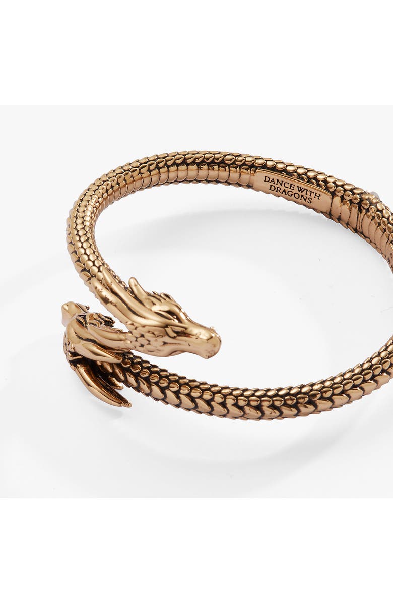 Alex and Ani HOUSE OF THE DRAGON Cuff Bracelet, Alternate, color, Gold
