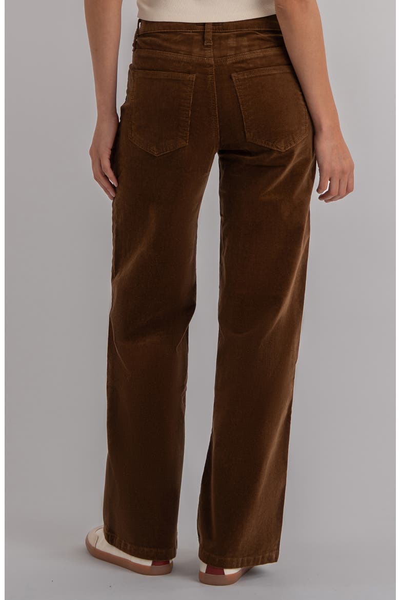 Jean Mid Rise Wide Corduroy Pants, Alternate, color, BROWNIE