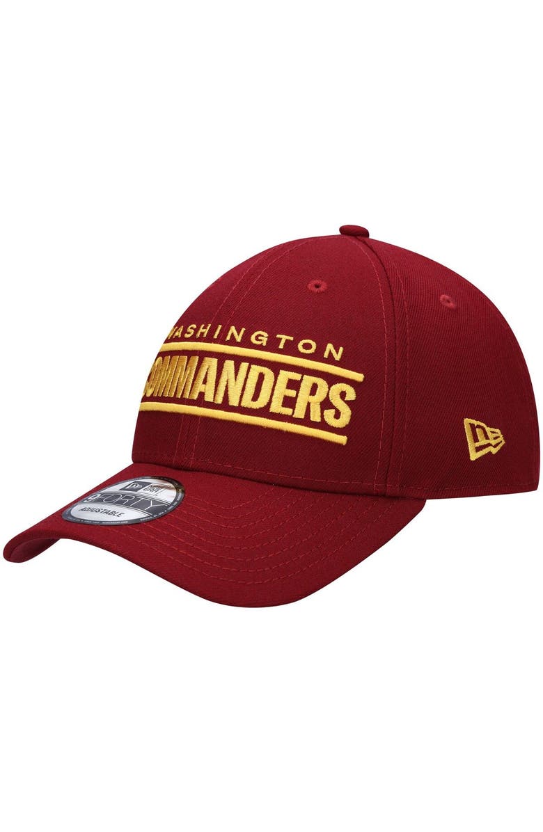 New Era Men's New Era Burgundy Washington Commanders Logo The League 9FORTY Adjustable Hat, Main, color, 