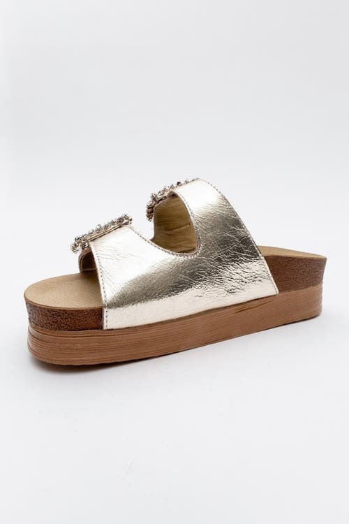 Forever & Always Shoes Polacca Leather Slide Sandal