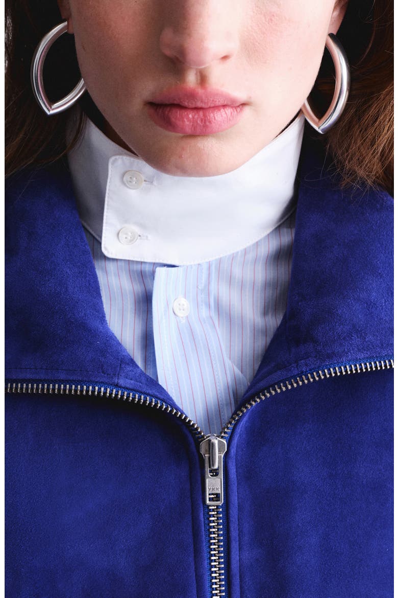 Suede Jacket, Alternate, color, BLUE