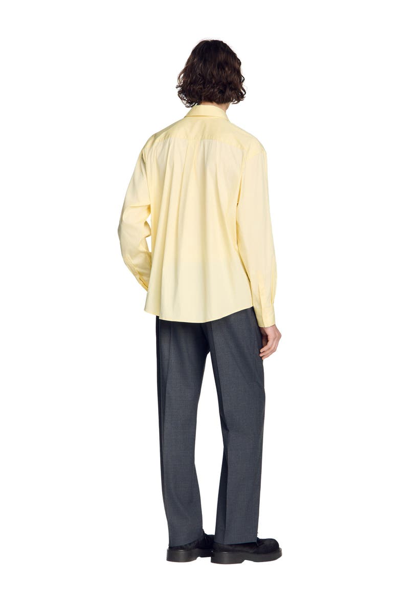 Oversized cotton shirt, Alternate, color, Souffre