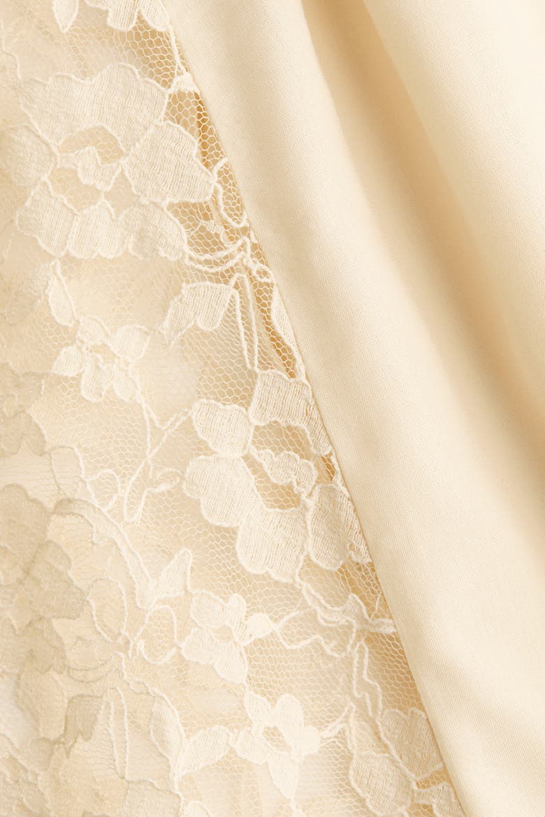 Viscose Skirt With Lace Panels, Alternate, color, Cream