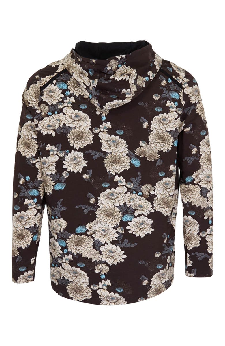 Lords of Harlech Horatio Jersey Lightweight Hoodie, Alternate, color, Serious Floral Black