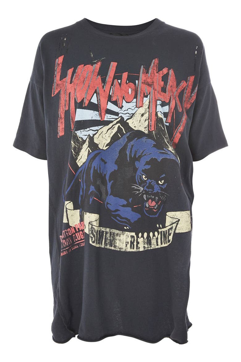 Oversize Destroyed Rocker Tee, Alternate, color, BLACK MULTI