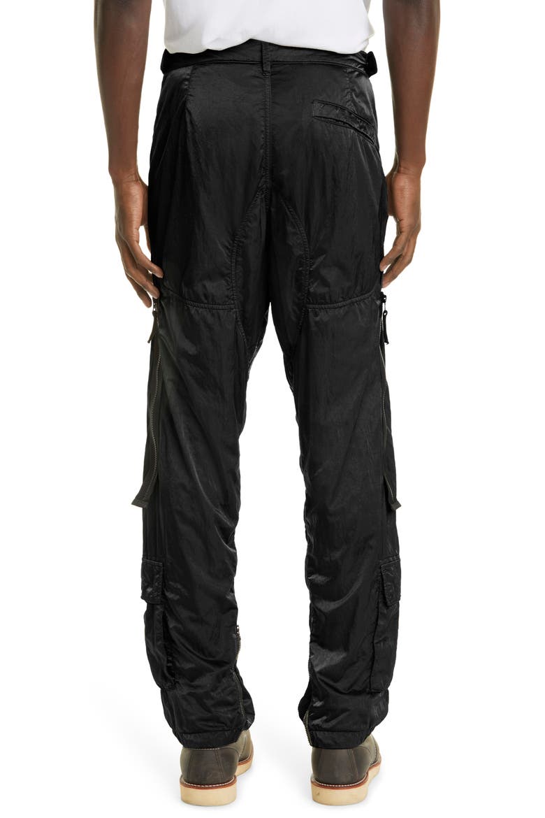 Logo Patch Nylon Cargo Pants, Alternate, color, BLACK