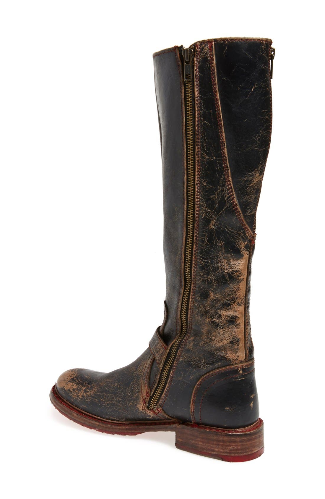 'Glaye' Tall Boot, Alternate, color, BLACK LEATHER