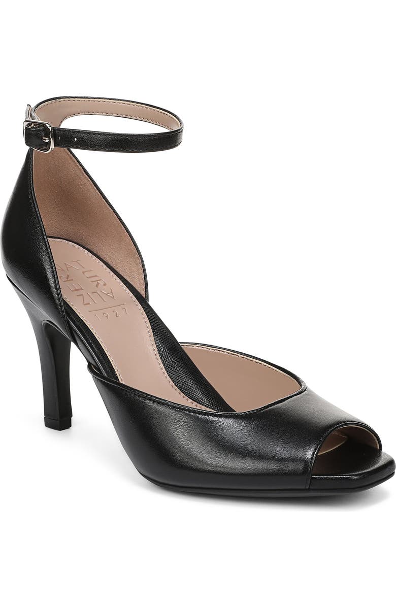 Naturalizer Asha Ankle Strap Peep Toe Pump, Main, color,