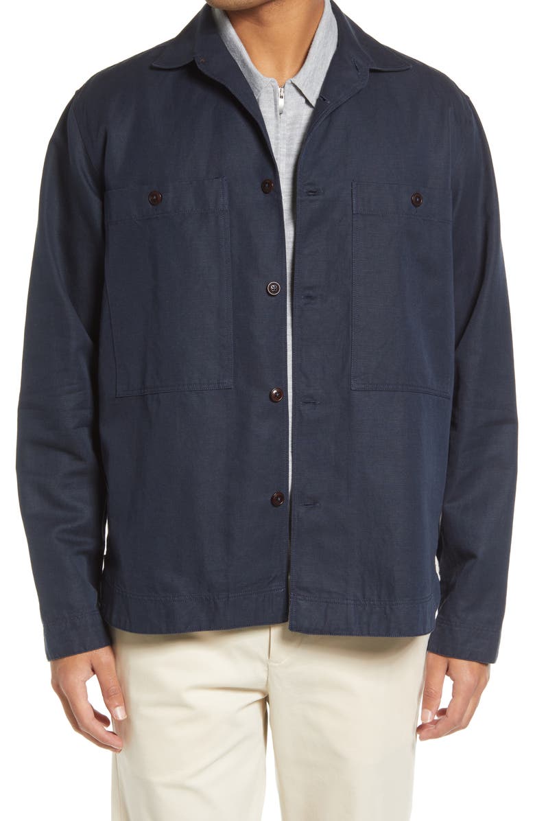 Ted Baker London Amoret Harrington Cotton & Linen Shacket, Main, color,