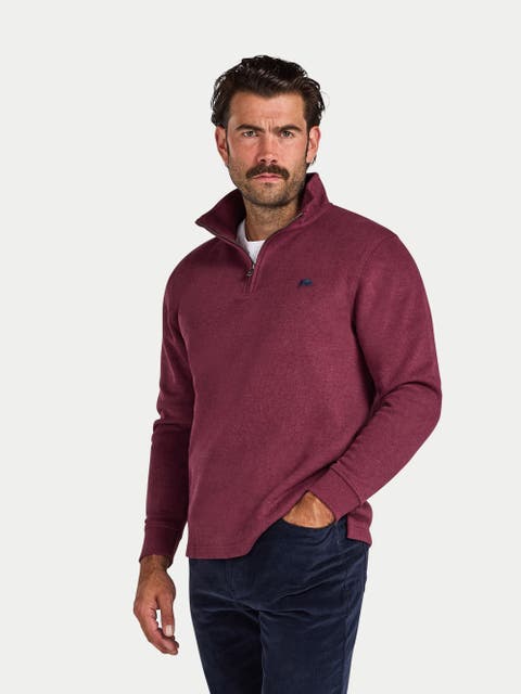 French Rib Quarter Zip Sweatshirt