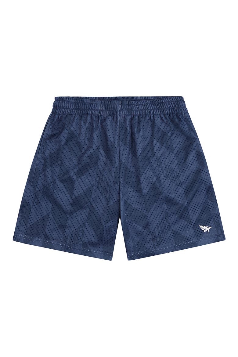 Chevron Mesh Drawstring Shorts, Main, color, NAVY