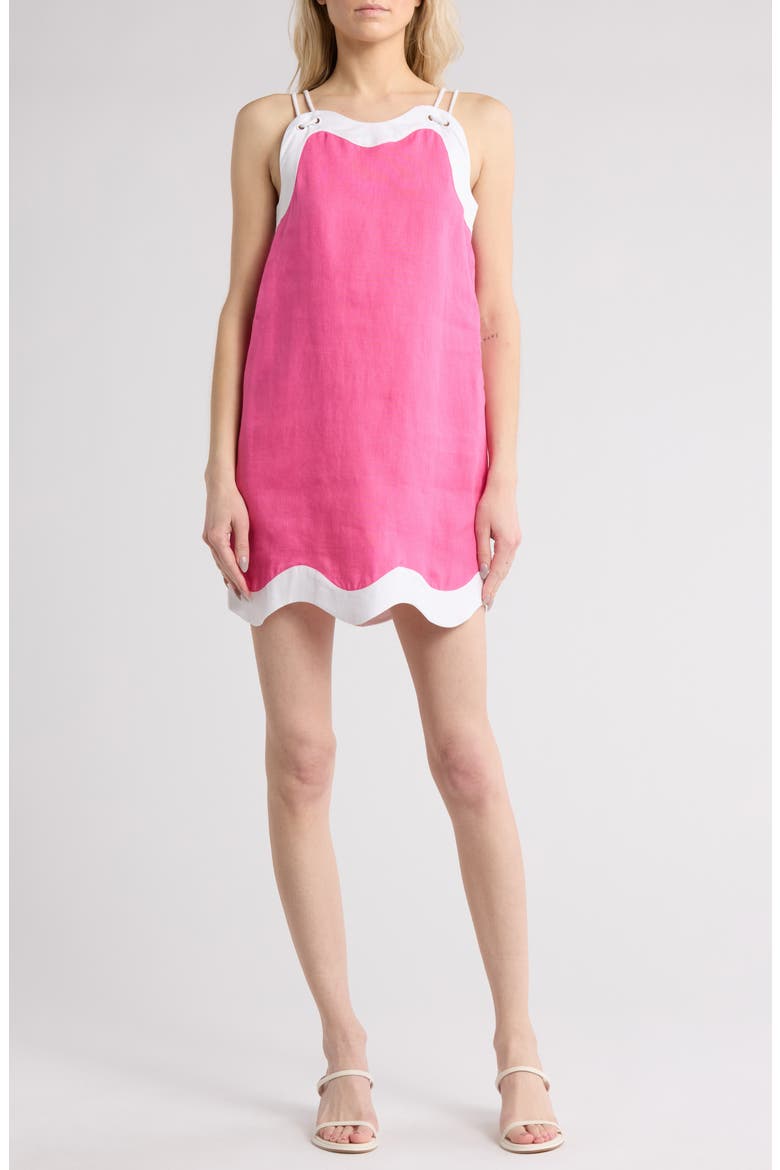 Renata Linen Sundress, Main, color, BLOSSM WHITE