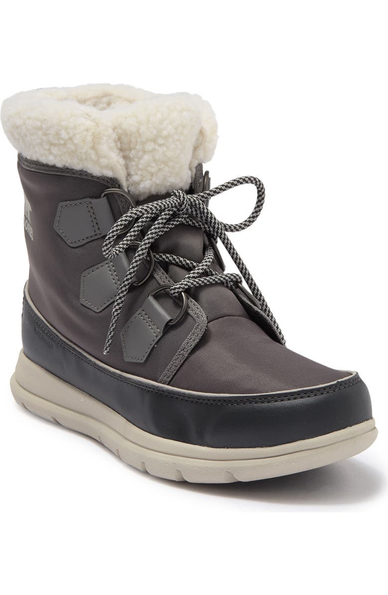 SOREL Explorer Carnival Waterproof Boot with Faux Fur Collar, Main, color,