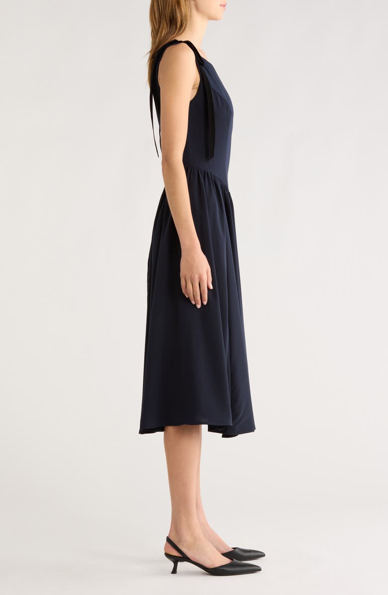 All in Favor Sleeveless A-Line Midi Dress, Alternate, color, Navy
