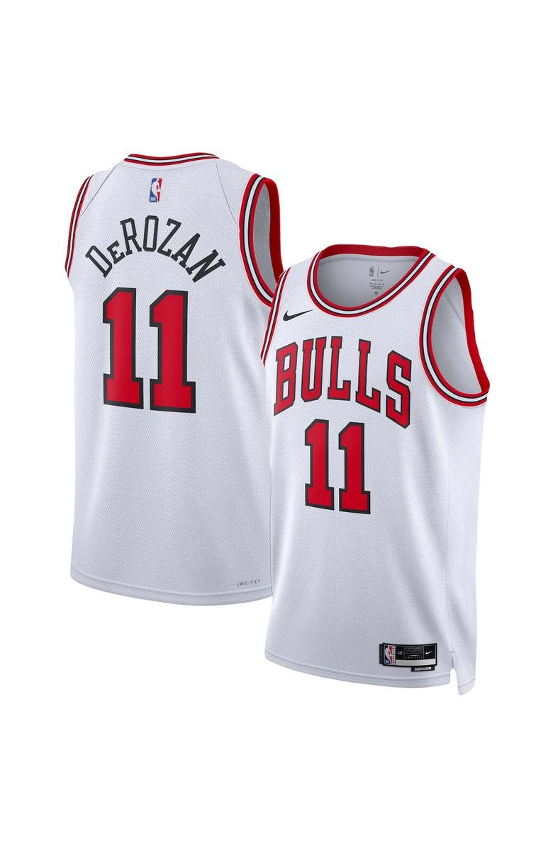 Nike Unisex Nike DeMar DeRozan White Chicago Bulls Swingman Jersey - Association Edition, Main, color,