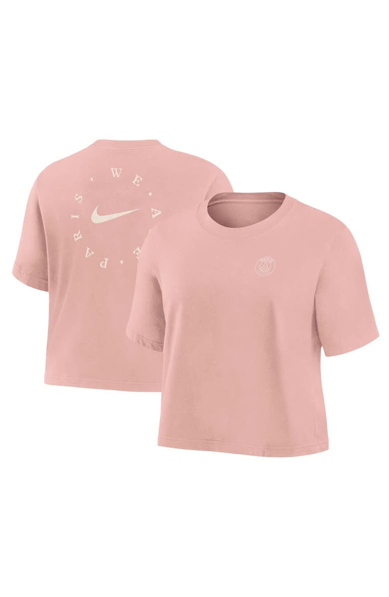 Nike Women's Nike Pink Paris Saint-Germain Voice Crop T-Shirt, Main, color,