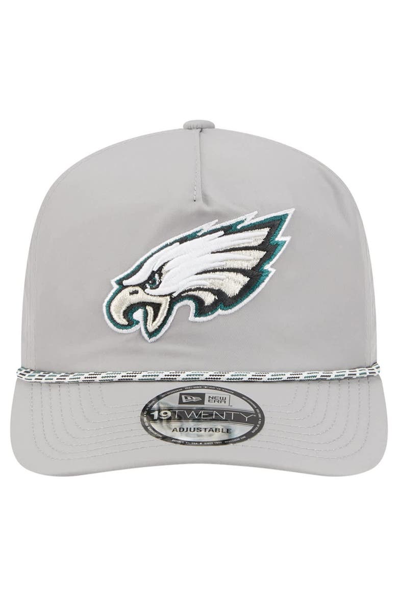 Men's New Era Silver Philadelphia Eagles Rope 19TWENTY Hat, Alternate, color, Silver