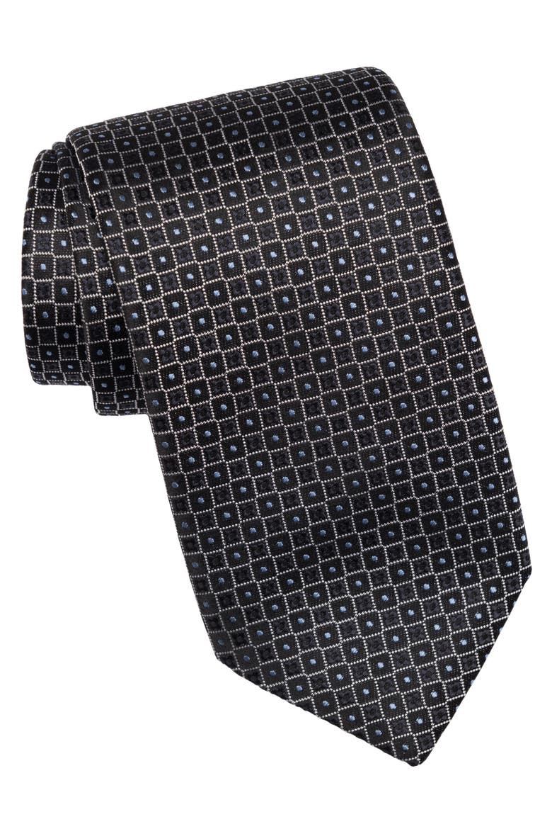 Ravenna - Silk Jacquard Tie for Men, Main, color, Black