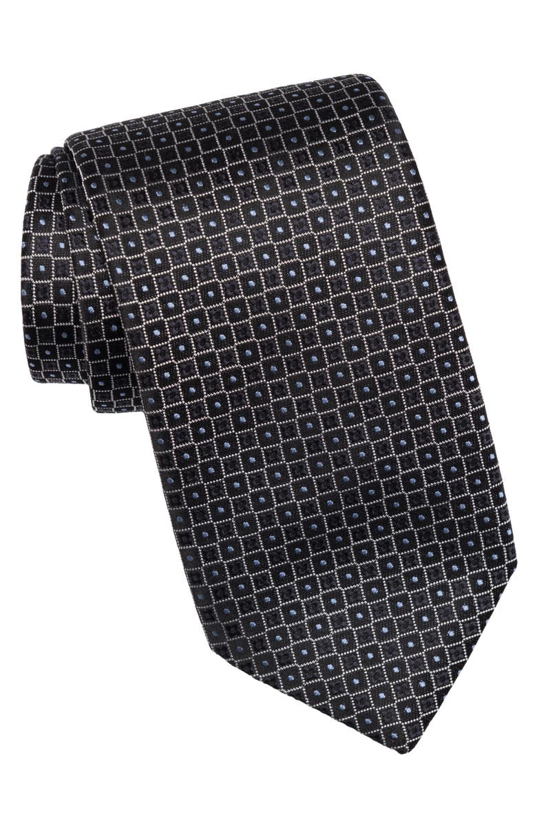 Elizabetta Ravenna - Silk Jacquard Tie for Men, Main, color, Black