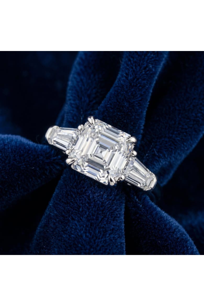 Certified 2 1/2Ct Paulina Asscher Dut Diamond Engagement Ring 14k Gold Lab Grown, Alternate, color, 14k White Gold