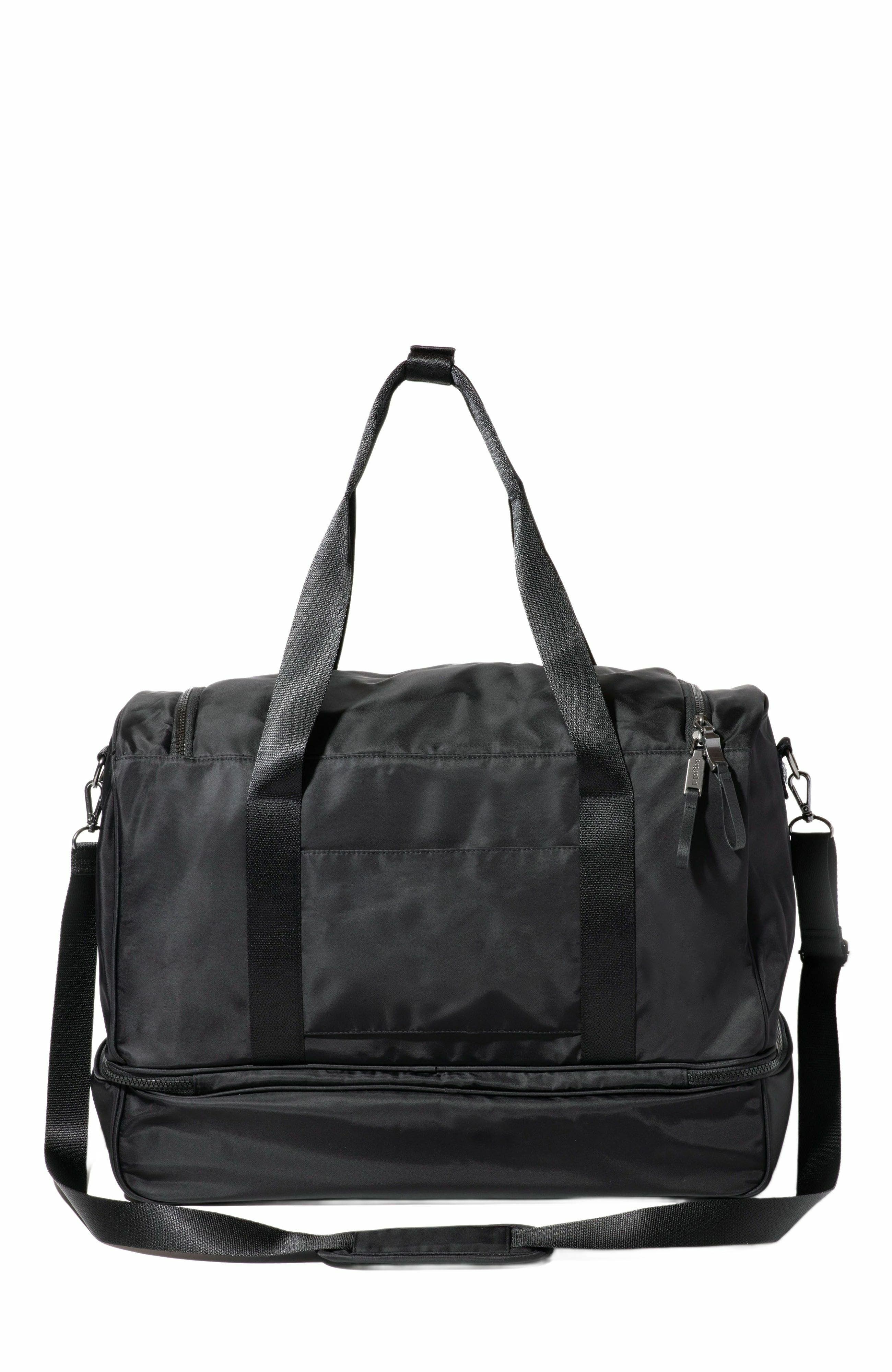 BAGGALLINI Deluxe Fifth Avenue Weekender Bag, Alternate, color, Black Twill