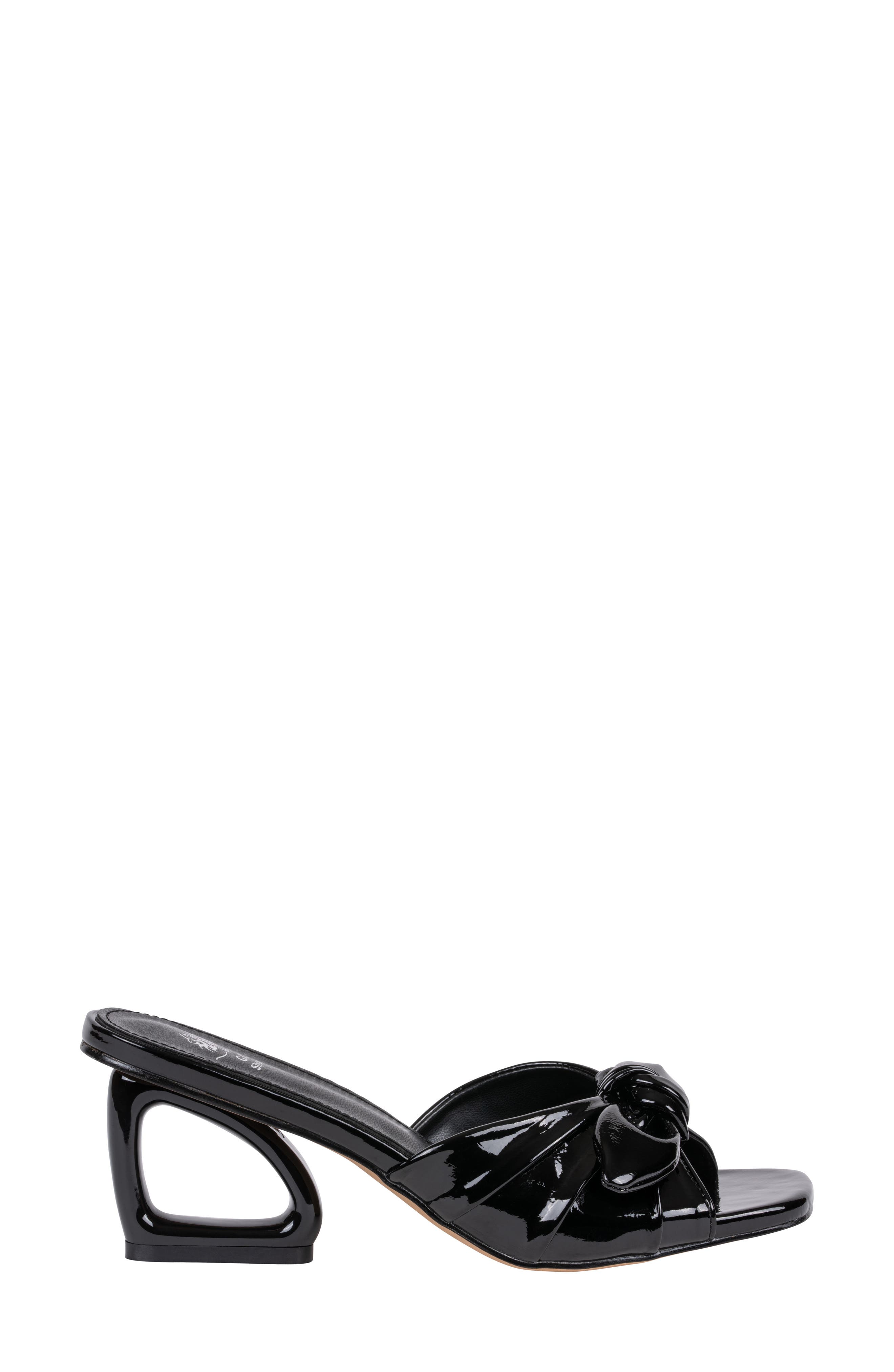 GOOD CHOICE NEW YORK Flux Bow Slide Sandal, Alternate, color, Black