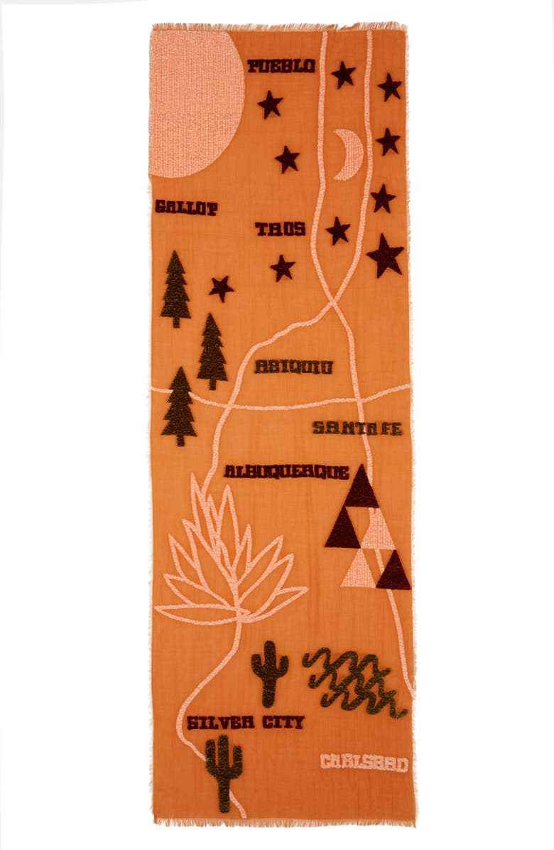 Madewell New Mexico Map Chenille Scarf, Alternate, color, 