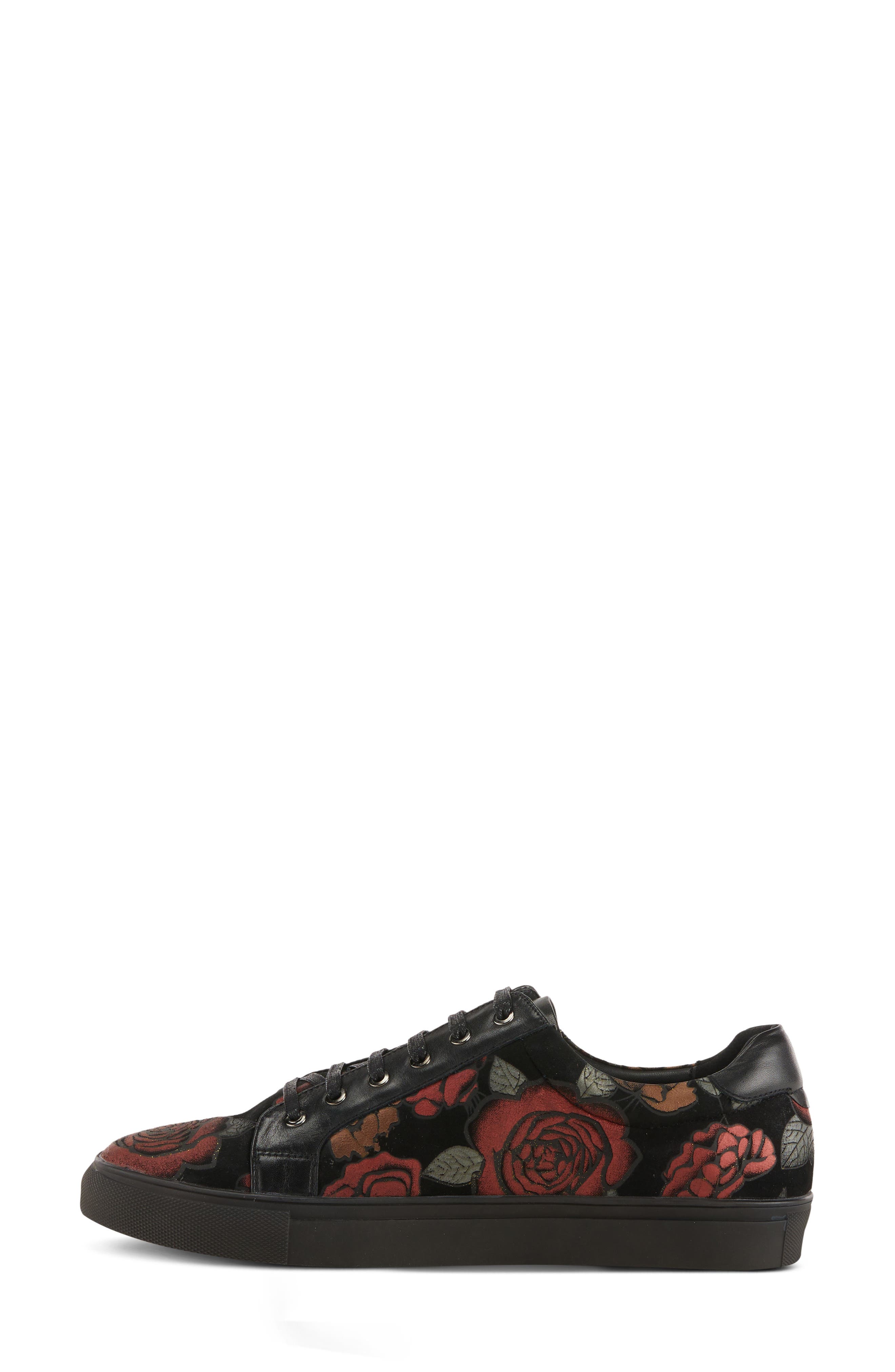 L'Artiste by Spring Step Ander Rose Sneaker, Alternate, color, Black Multi