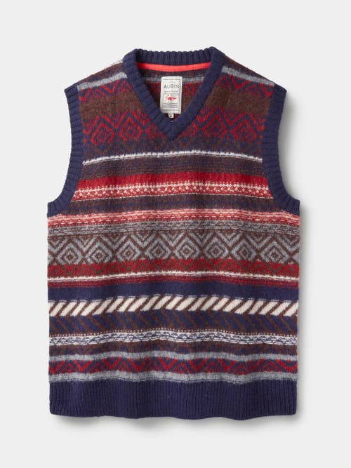 Aubin Fair Isle Slipover Wool Vest