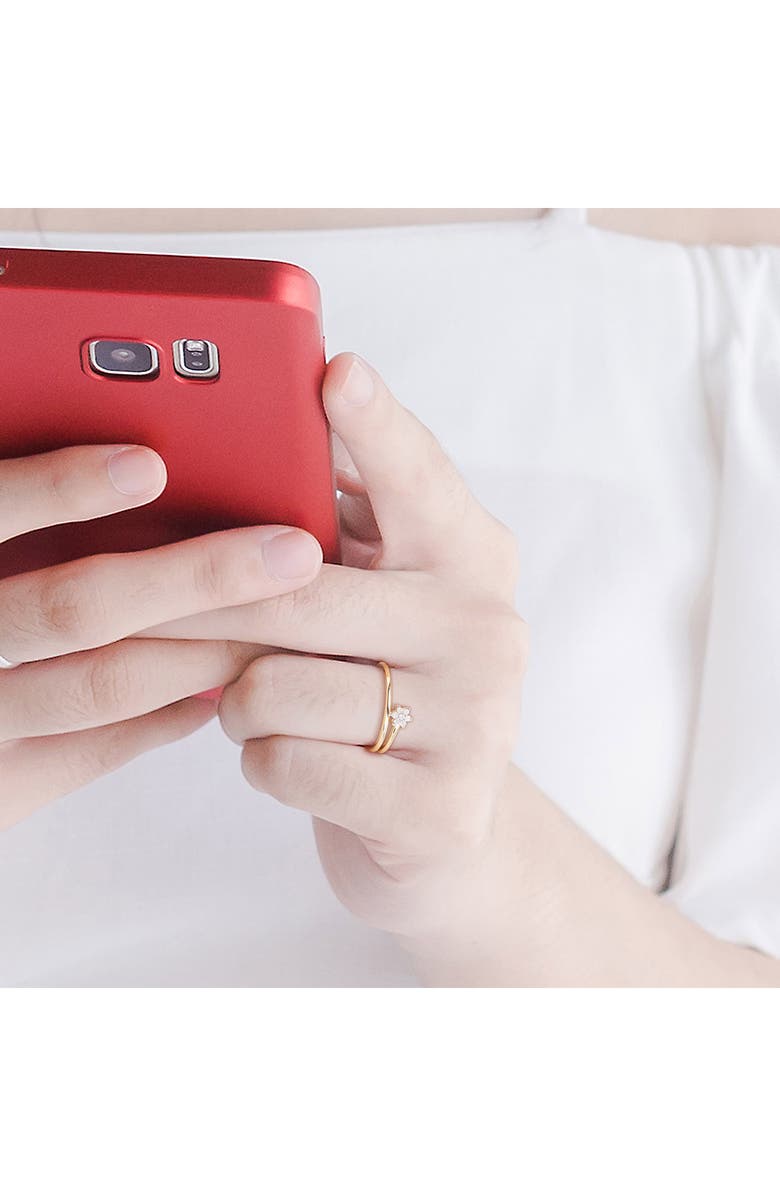 DELMAR Set Of 3 Floral Diamond Rings - 0.21ct., Alternate, color, Multi