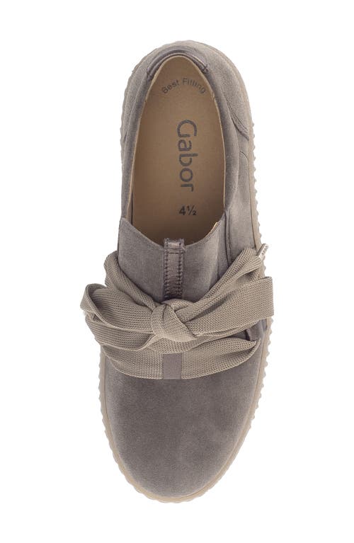 Gabor Leather Platform Sneaker In Gray