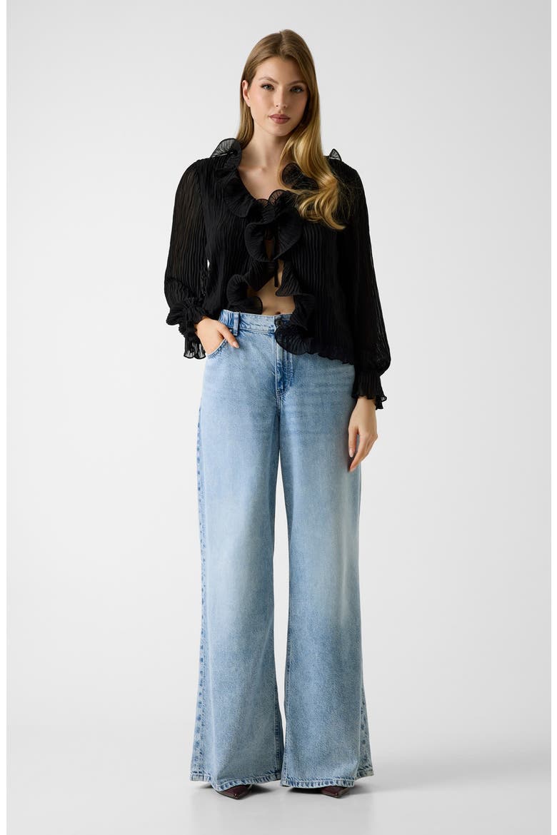 Wide Leg Jeans, Alternate, color, DURF-NAVY